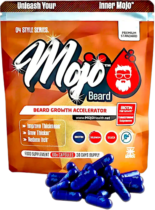 MOJO™ Beard Growth Capsules | Biotin Nutrient Complex for Beard Wellness Supplement