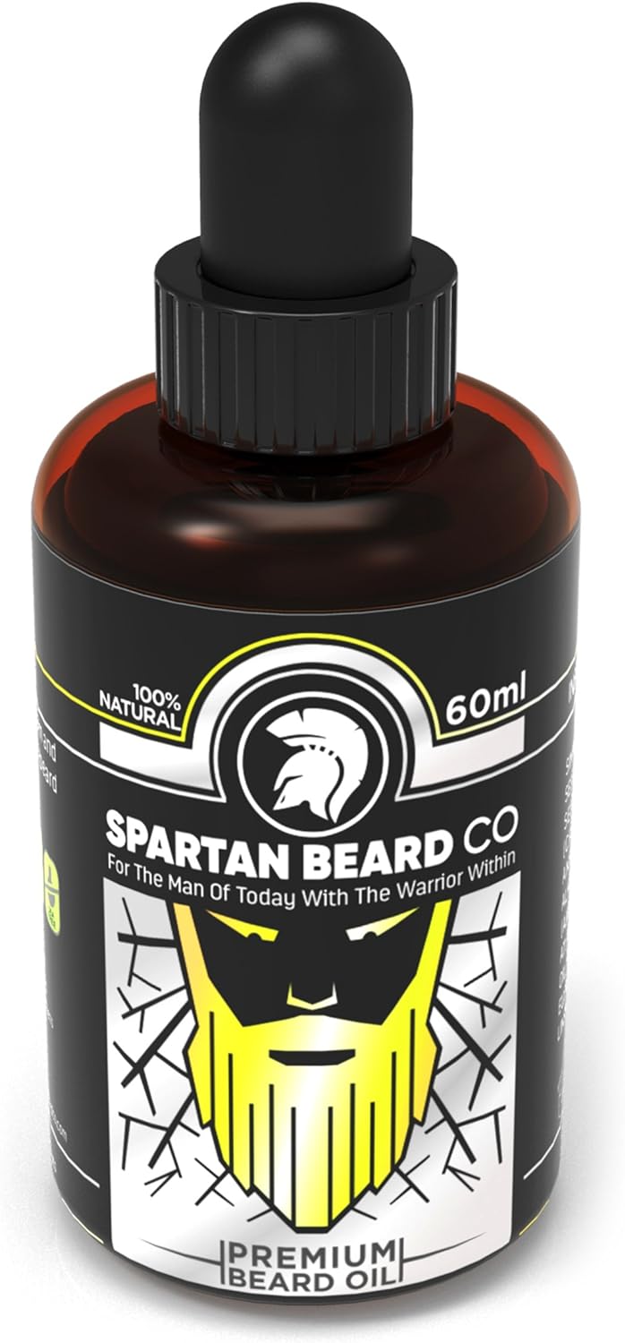 Spartan Beard Co - Premium Beard Oil - Hydrating Beard Care Solution | Natural Oils for Softness & Shine | Nourish Skin & Facial Hair