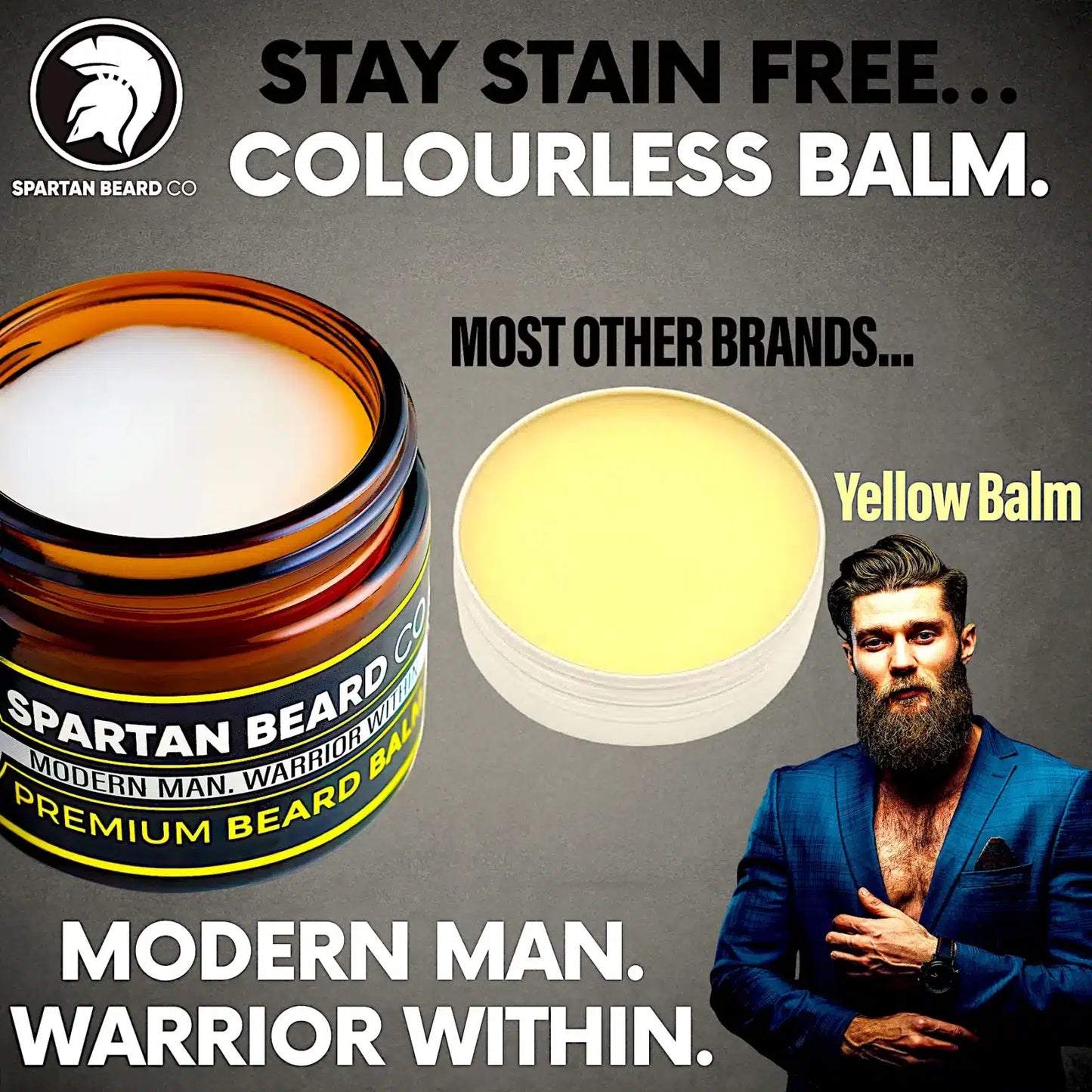 Beard Balm, Premium Organic 80g - 𝗦𝗣𝗔𝗥𝗧𝗔𝗡 𝗕𝗘𝗔𝗥𝗗 𝗖𝗢™