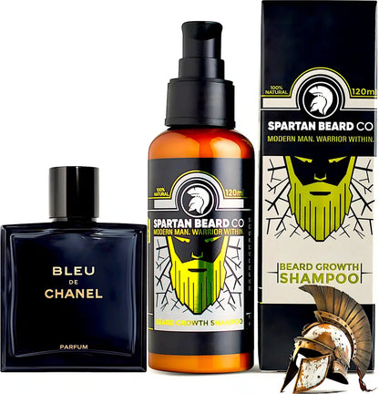 Beard Growth Shampoo, Premium Organic 120ml – 𝗦𝗣𝗔𝗥𝗧𝗔𝗡 𝗕𝗘𝗔𝗥𝗗 𝗖𝗢™