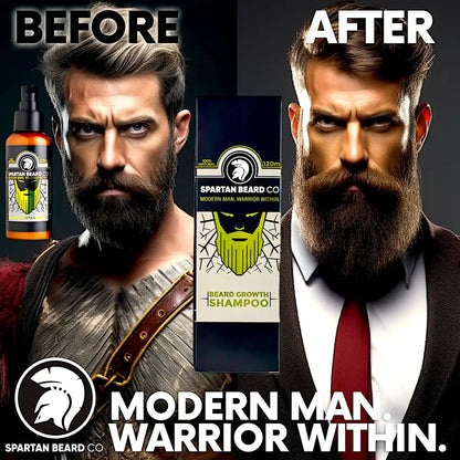 Beard Growth Shampoo, Premium Organic 120ml – 𝗦𝗣𝗔𝗥𝗧𝗔𝗡 𝗕𝗘𝗔𝗥𝗗 𝗖𝗢™