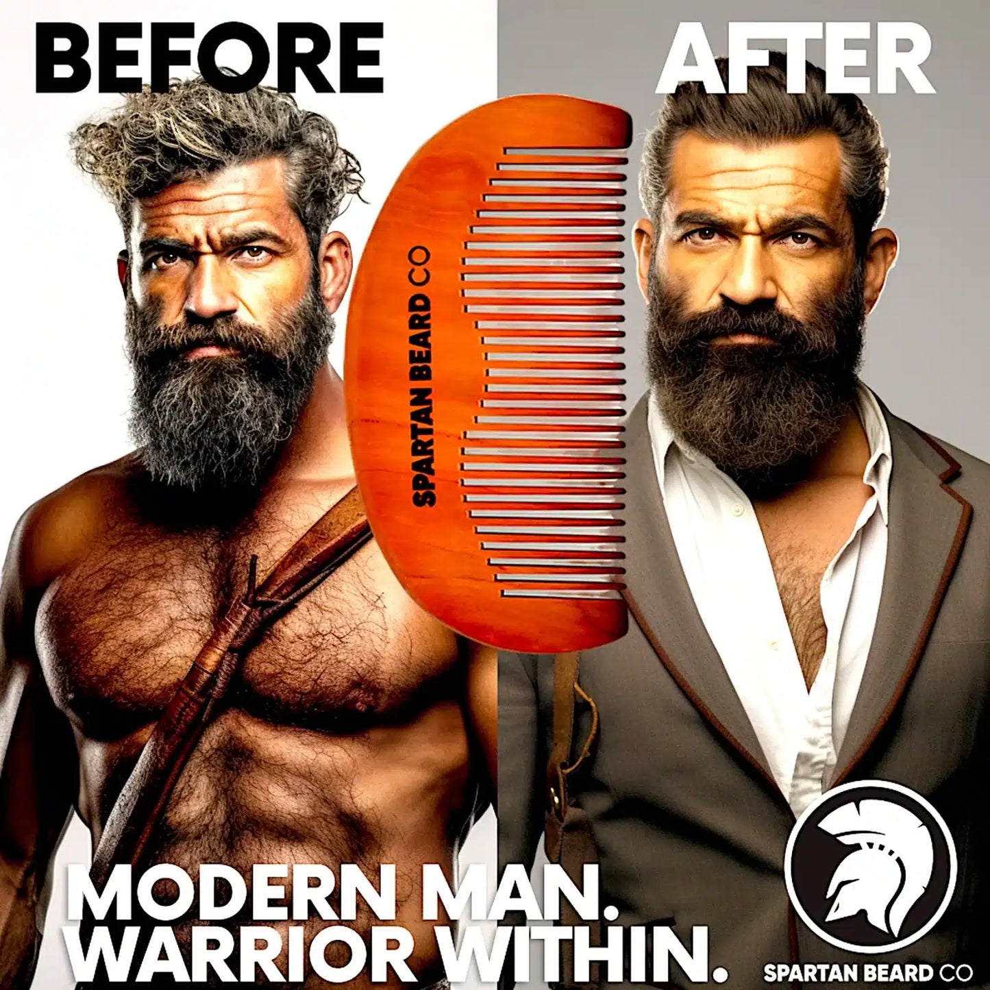 Beard Comb, Wooden Pocket – 𝗦𝗣𝗔𝗥𝗧𝗔𝗡 𝗕𝗘𝗔𝗥𝗗 𝗖𝗢™